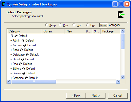 Figure 1 - Package selection